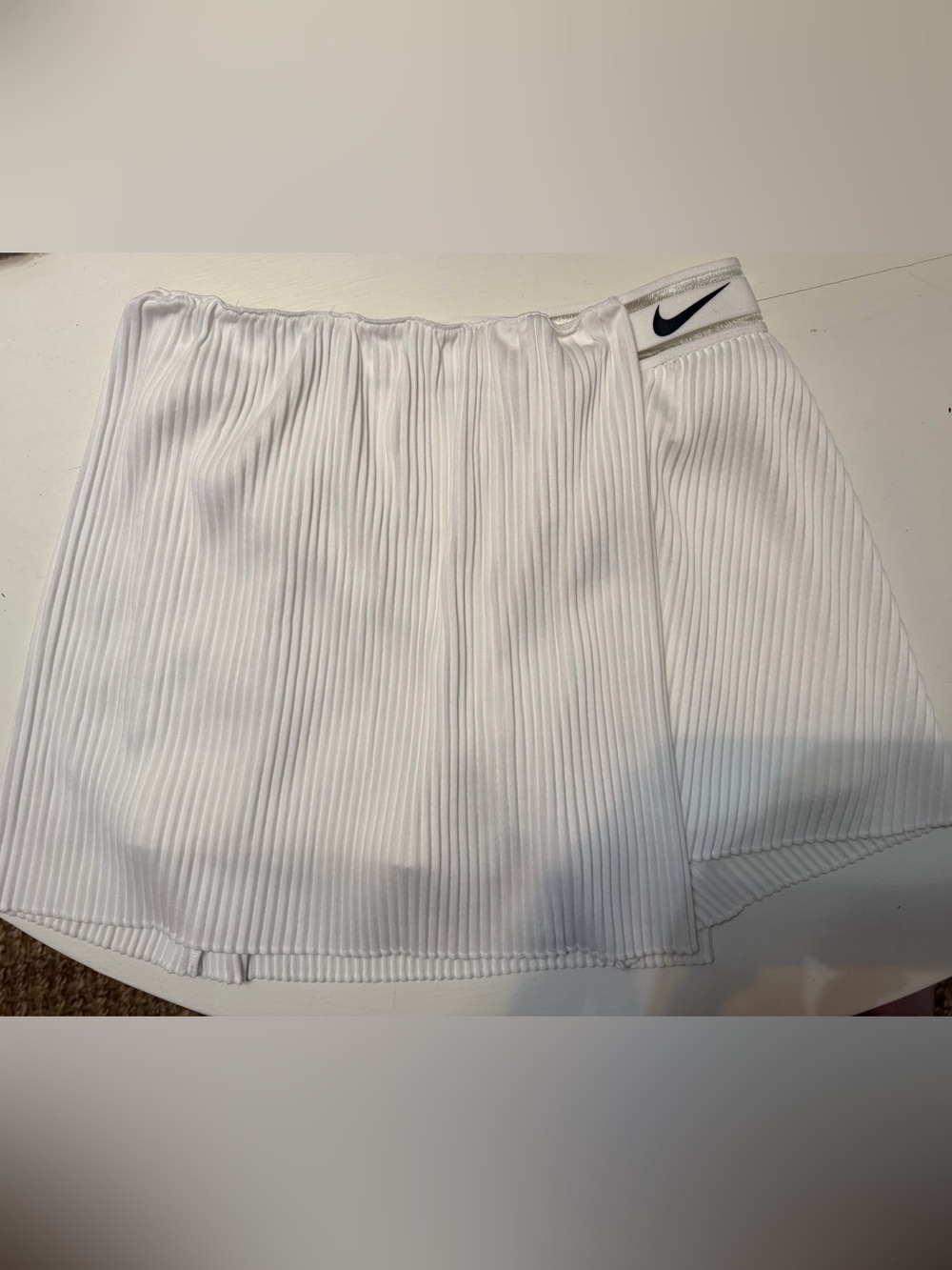 Nike White Pleated Athletic Skirt (Tennis/Golf Skirt) with built in shorts